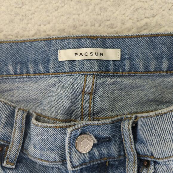 PacSun High-Rise Icon Short Denim Cut Off Jean Shorts 100% Cotton Women's 25 - Picture 4 of 6
